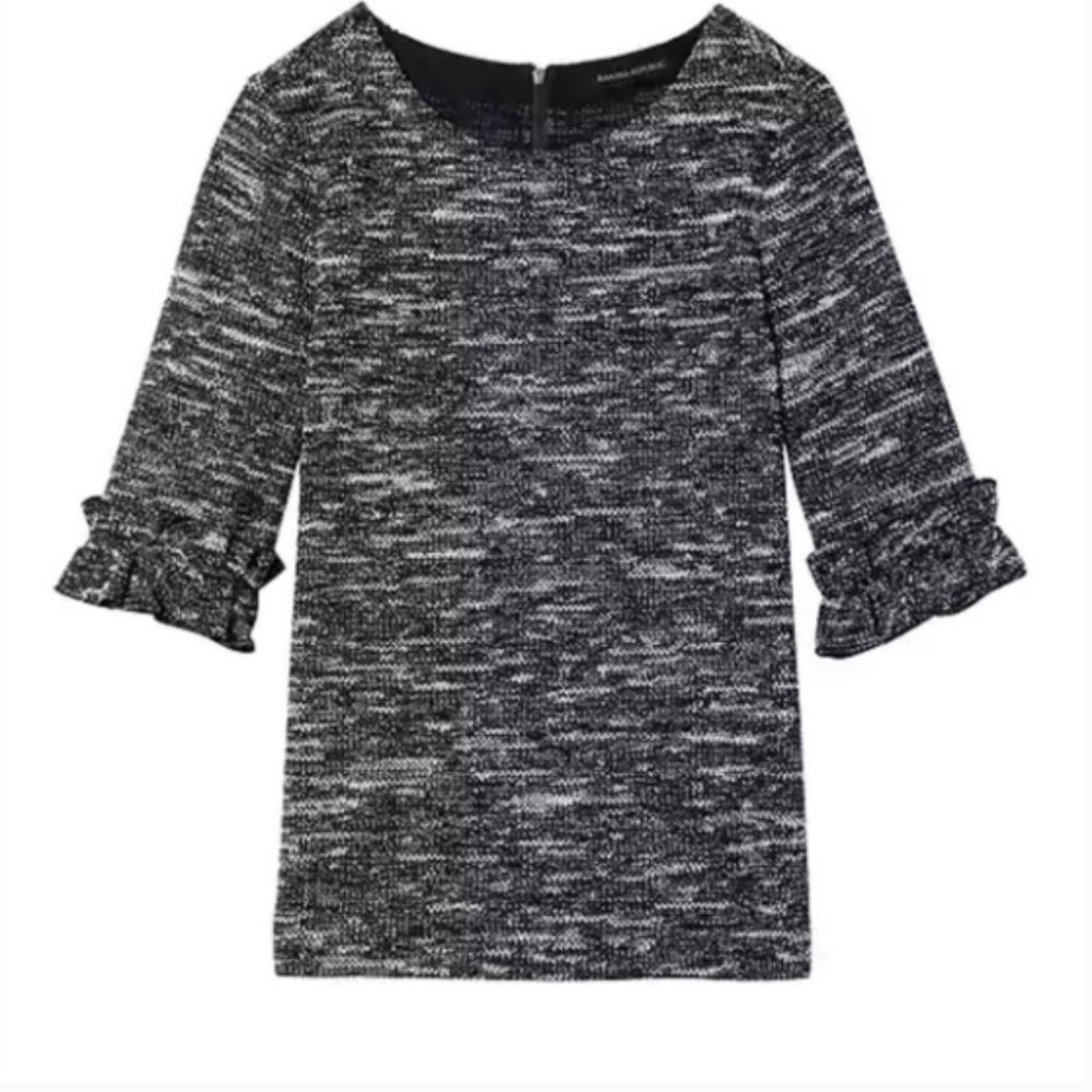 Banana Republic Boucle Ruffle Shirt